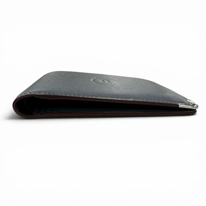 Pristine Cartier Bifold Wallet Must de Cartier Navy system leather mens