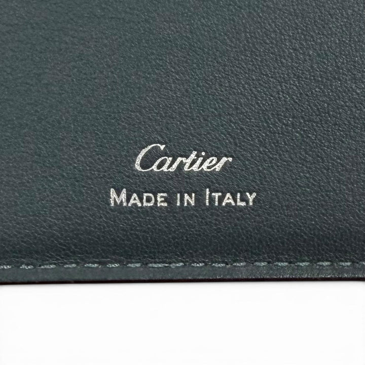 Pristine Cartier Bifold Wallet Must de Cartier Navy system leather mens