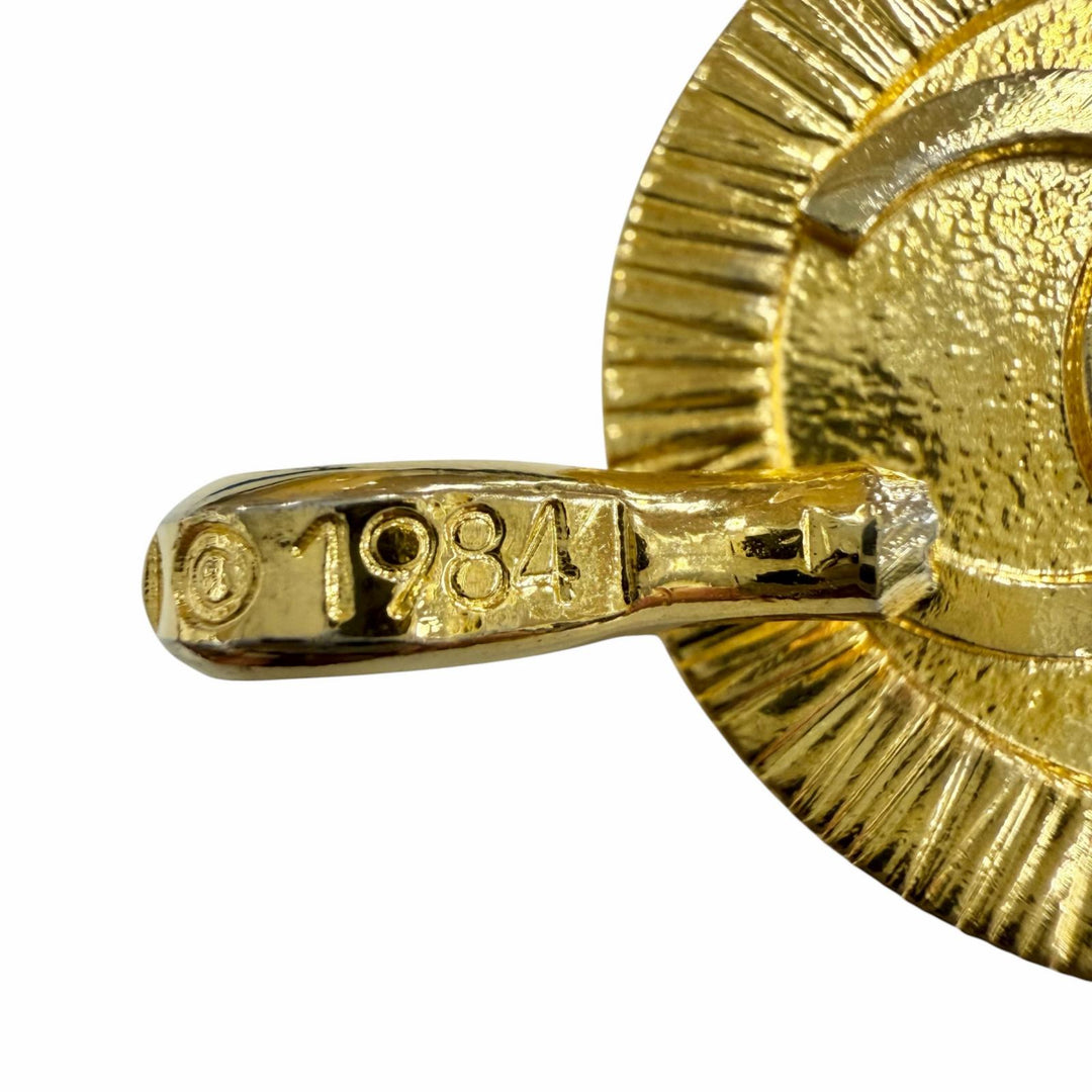 Great CHANEL belt COCO Mark Leather Triple Chain gold leather Women
