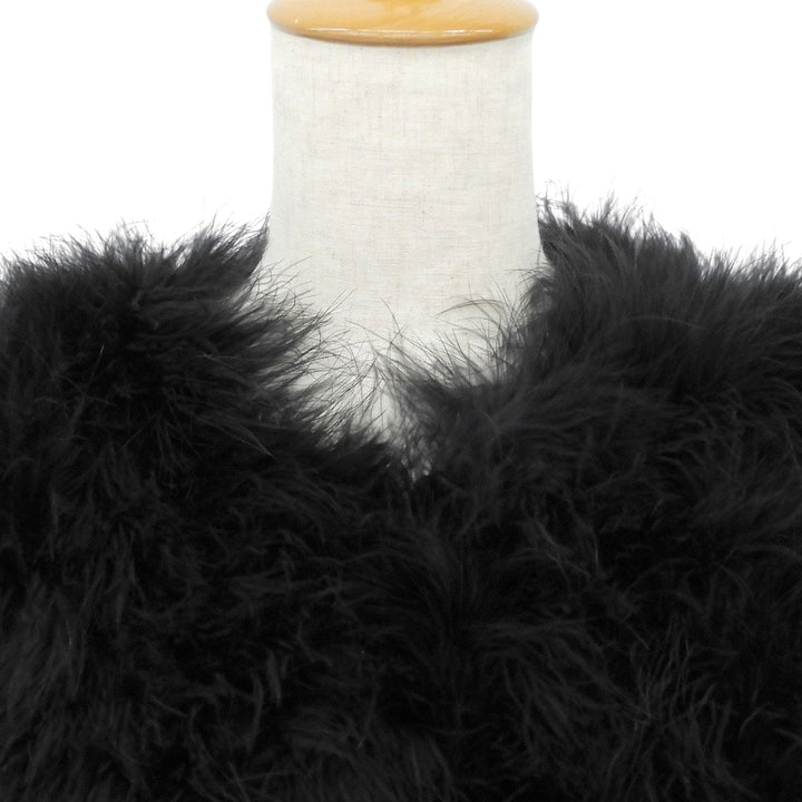 Excellent YVES SALOMON Best Long feather vest black polyester 24WAG30480PLUX