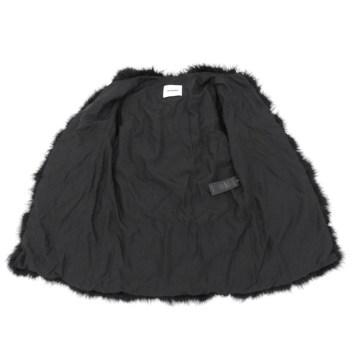Excellent YVES SALOMON Best Long feather vest black polyester 24WAG30480PLUX