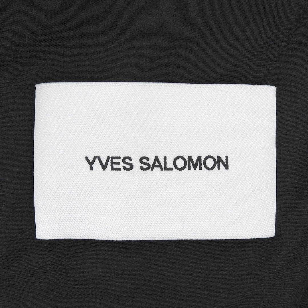 Excellent YVES SALOMON Best Long feather vest black polyester 24WAG30480PLUX