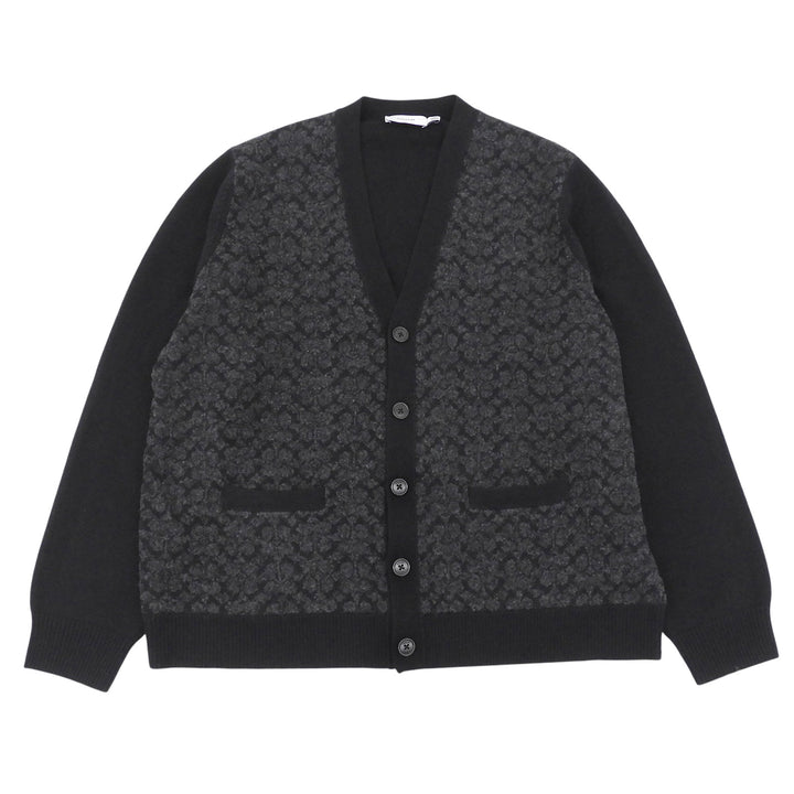 Excellent COACH cardigan Signature Solid Knit black wool mens XXL CW943