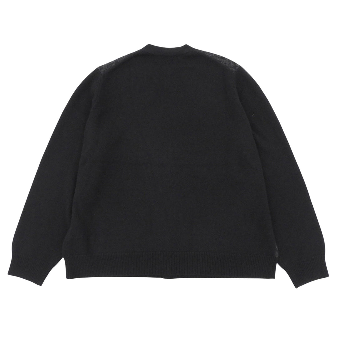 Excellent COACH cardigan Signature Solid Knit black wool mens XXL CW943