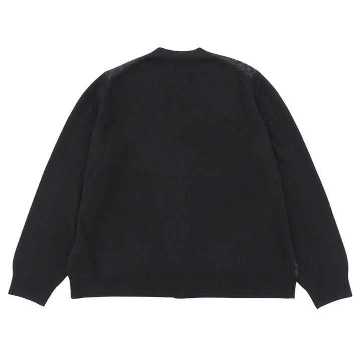 Excellent COACH cardigan Signature Solid Knit black wool mens XXL CW943