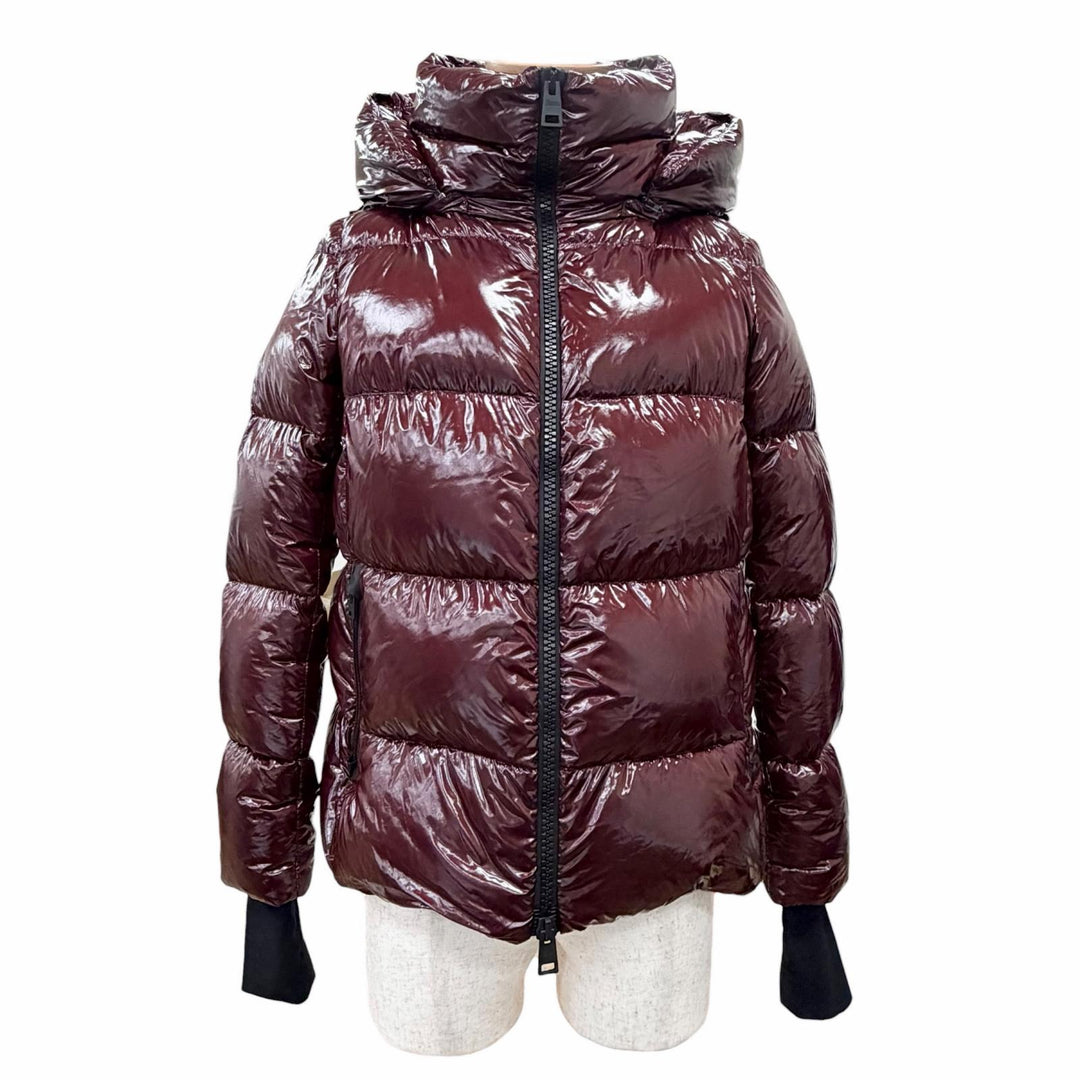 Great Herno Down jacket Stand collar, hooded, zip-up Bordeaux 40 PI116DL