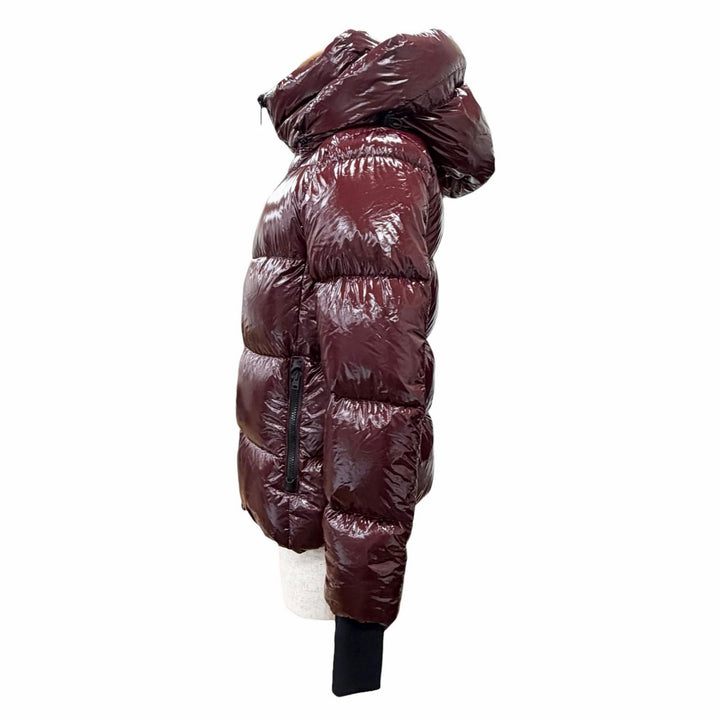 Great Herno Down jacket Stand collar, hooded, zip-up Bordeaux 40 PI116DL