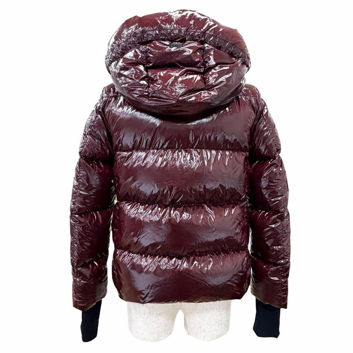 Great Herno Down jacket Stand collar, hooded, zip-up Bordeaux 40 PI116DL