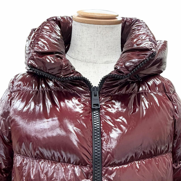 Great Herno Down jacket Stand collar, hooded, zip-up Bordeaux 40 PI116DL