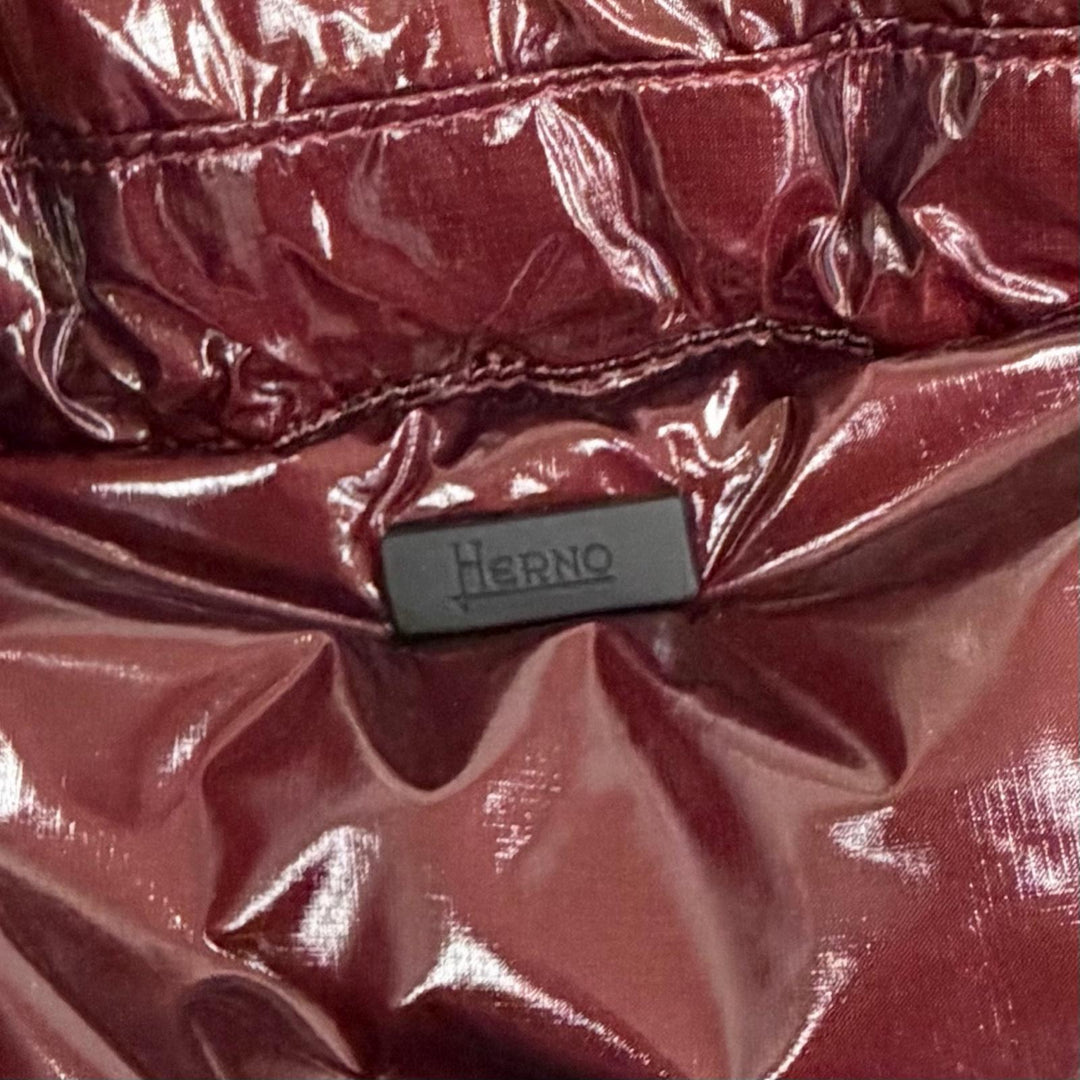 Great Herno Down jacket Stand collar, hooded, zip-up Bordeaux 40 PI116DL