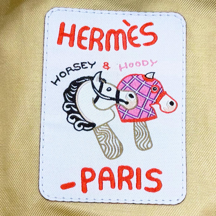 Pristine HERMES hat Calvi Seashell Chaine d'Ancre Bucket Hat beige cotton 58