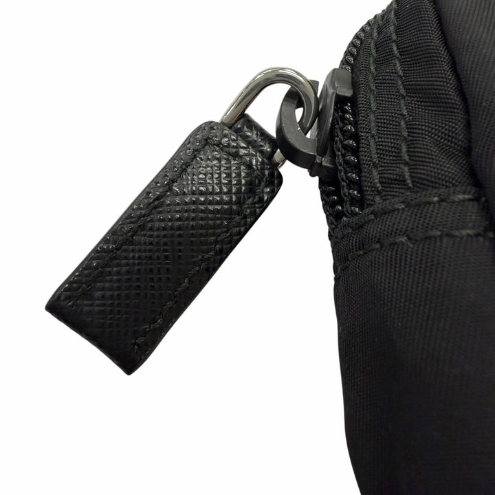 Great PRADA Pouch Micro Re-Nylon Triangle logo, Silver Metal, current model