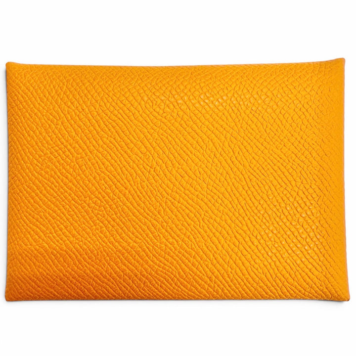 Pristine HERMES Coin case Calvi duo Serie Metal Compact Wallet Epsom Leather