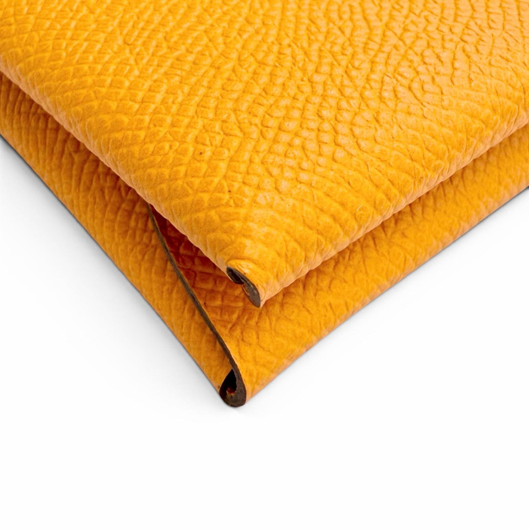 Pristine HERMES Coin case Calvi duo Serie Metal Compact Wallet Epsom Leather