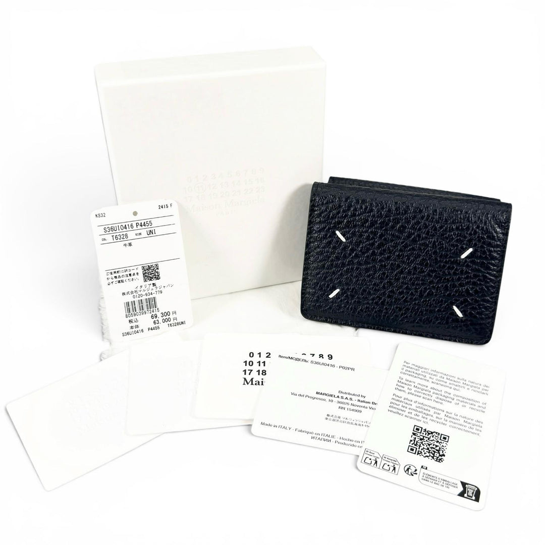 Excellent Maison Margiela Tri-fold wallet 4 Stitch Compact Wallet Cowhide