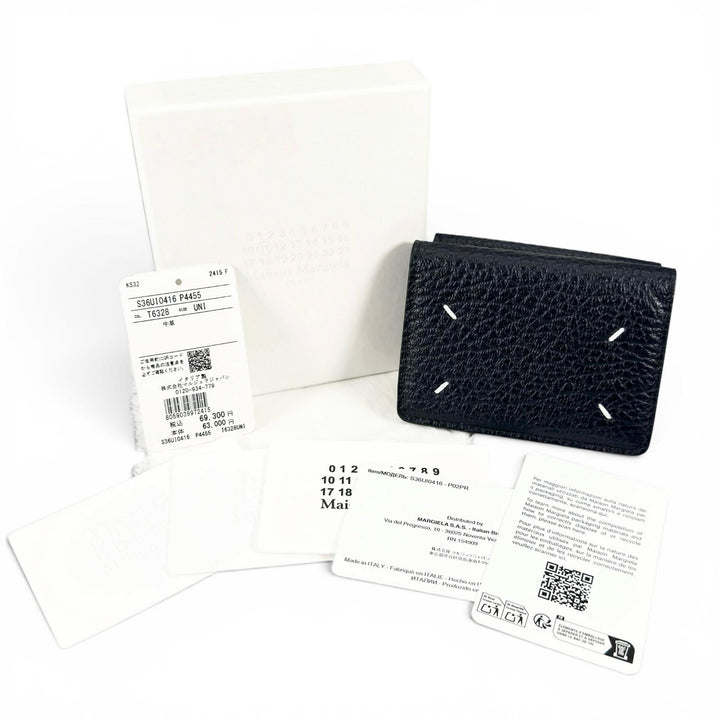 Excellent Maison Margiela Tri-fold wallet 4 Stitch Compact Wallet Cowhide
