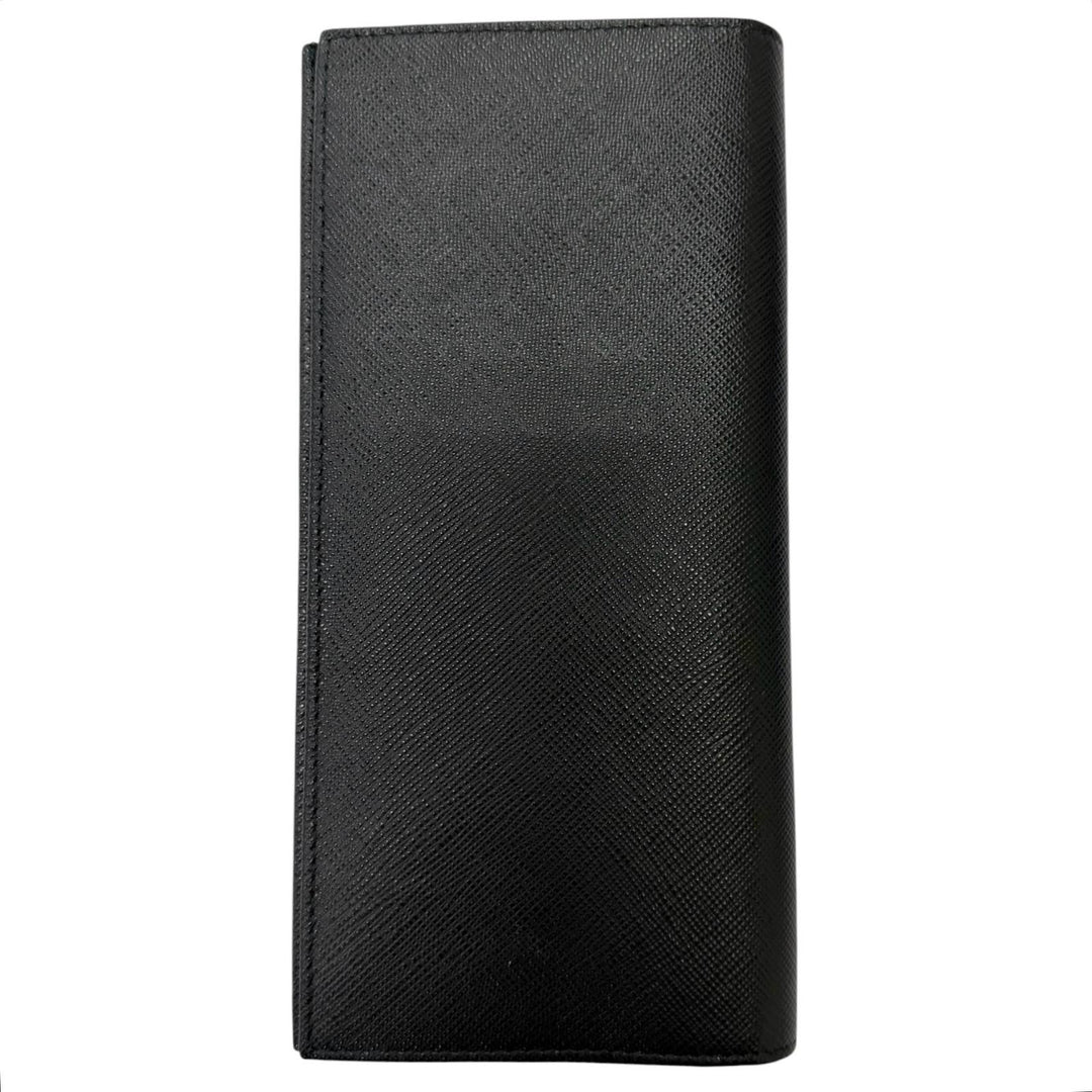 Great PRADA Purse Bifold Wallet Long Wallet black Safiano leather mens 2MV836