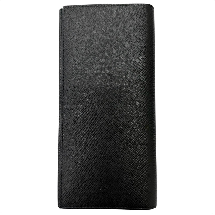 Great PRADA Purse Bifold Wallet Long Wallet black Safiano leather mens 2MV836