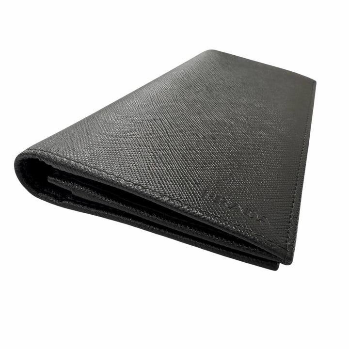 Great PRADA Purse Bifold Wallet Long Wallet black Safiano leather mens 2MV836
