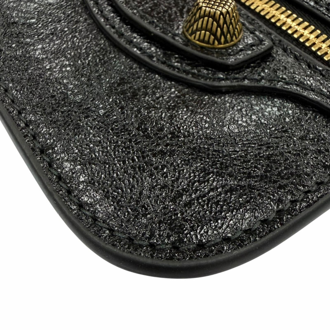 Excellent BALENCIAGA Coin case black leather Women 776769