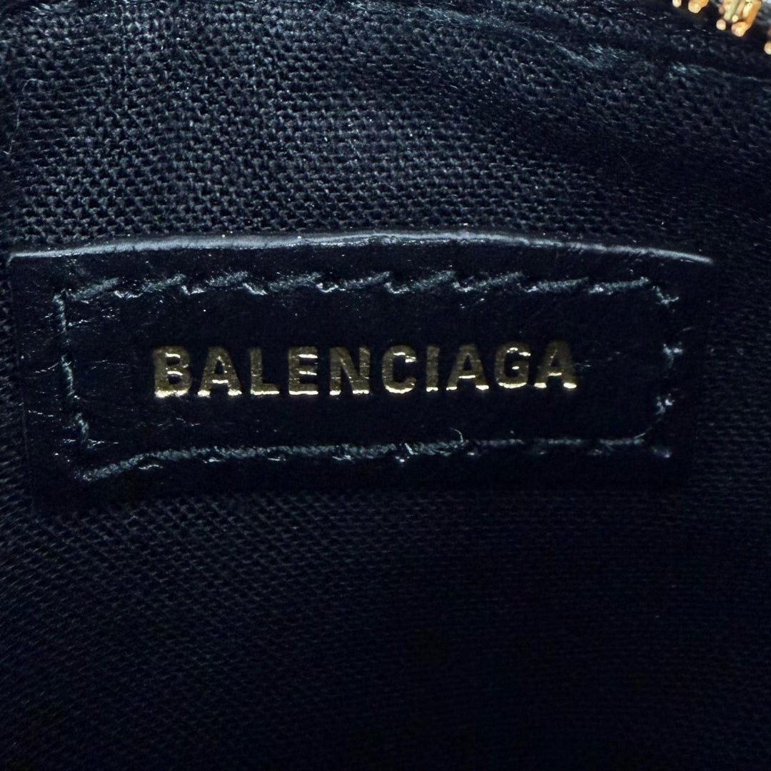 Excellent BALENCIAGA Coin case black leather Women 776769
