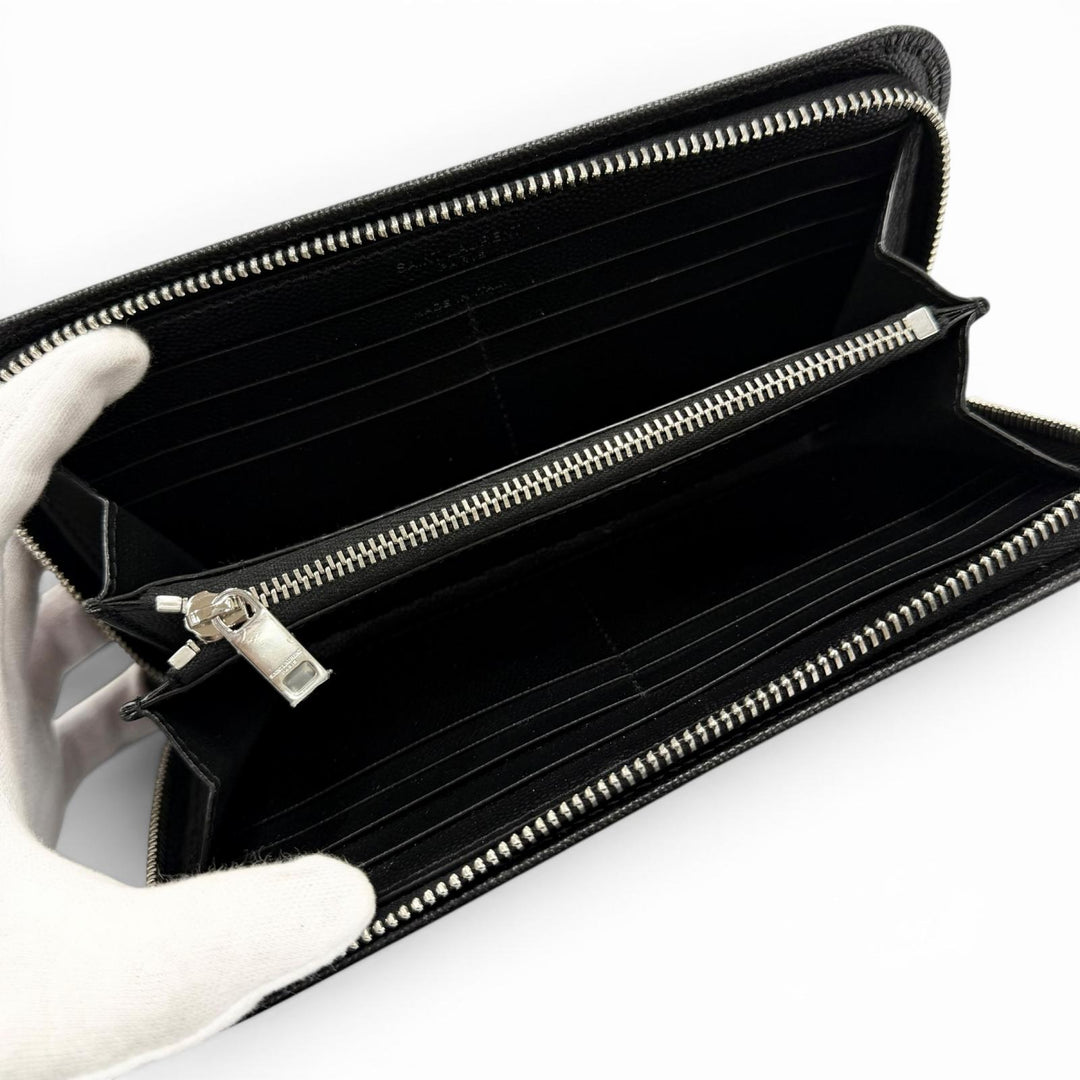 Excellent SAINT LAURENT PARIS Purse black leather mens INN534290