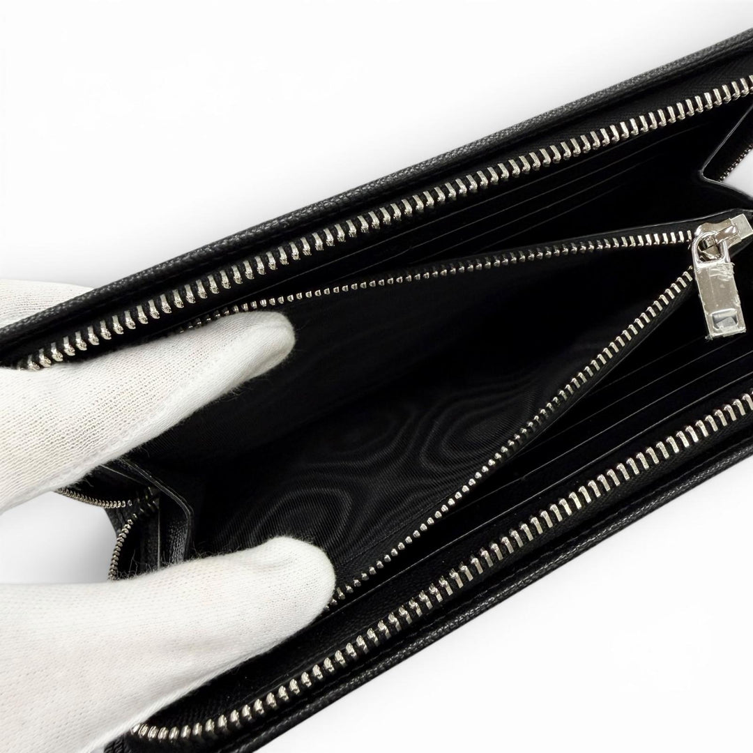Excellent SAINT LAURENT PARIS Purse black leather mens INN534290