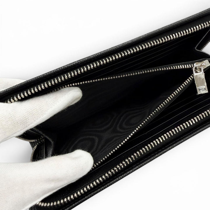 Excellent SAINT LAURENT PARIS Purse black leather mens INN534290