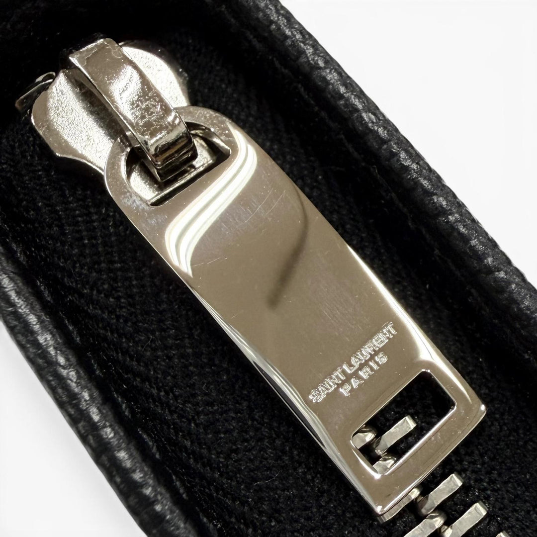 Excellent SAINT LAURENT PARIS Purse black leather mens INN534290