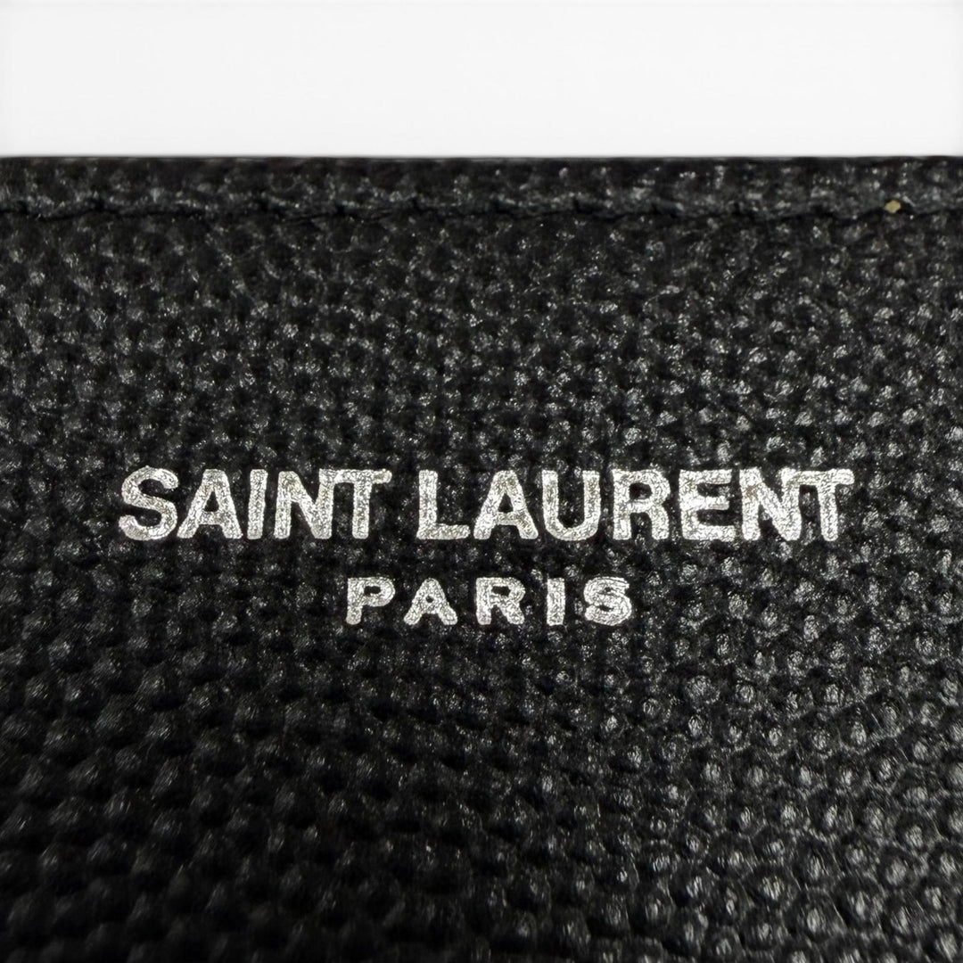 Excellent SAINT LAURENT PARIS Purse black leather mens INN534290