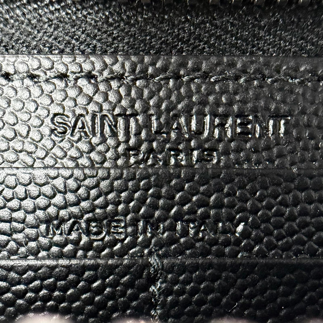 Excellent SAINT LAURENT PARIS Purse black leather mens INN534290