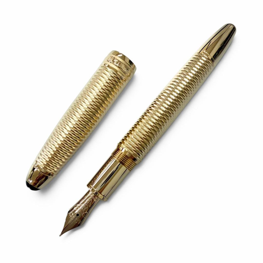 Excellent MONTBLANC fountain pen Meisterstück Solitaire 146 Geometry