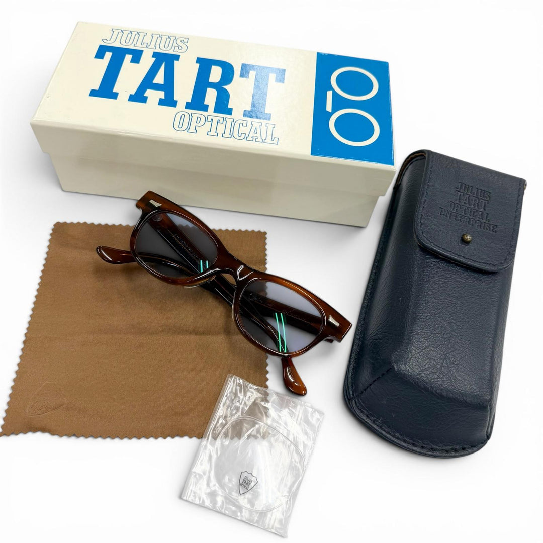 Excellent JULIUS TART OPTICAL sunglasses COUNTDOWN Clear brown mens