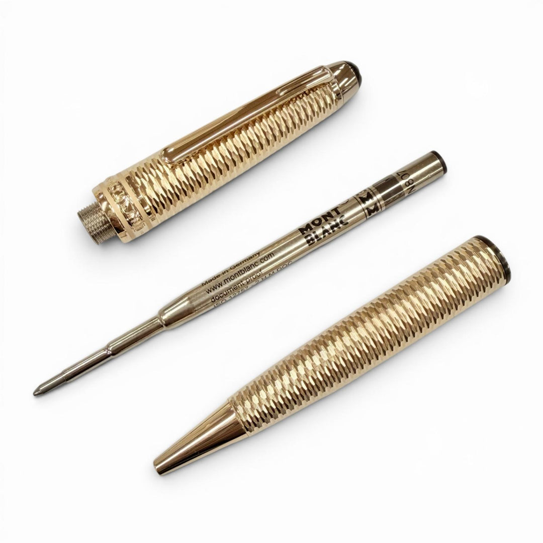 Excellent MONTBLANC Ballpoint pen Meisterstück Solitaire Geometry Midsize mens