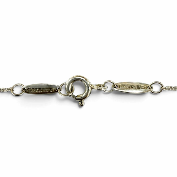 Great TIFFANY&Co. Necklace Diamonds by the Yard Single Diamond Pendant 925