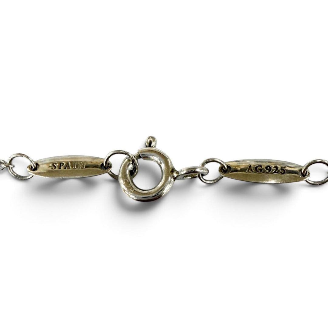 Great TIFFANY&Co. Necklace Diamonds by the Yard Single Diamond Pendant 925