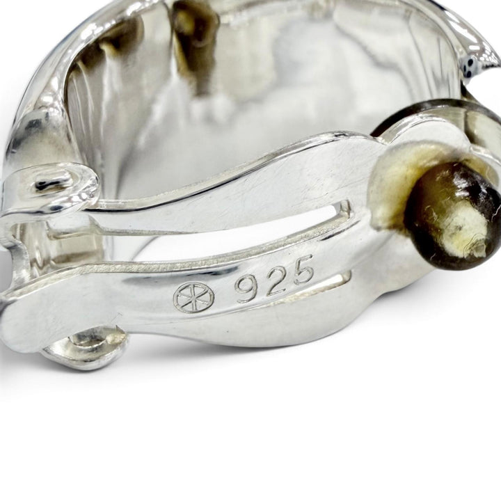 Excellent CHANEL Earring Logo Earring Accessory, Clip-on, for Both 925