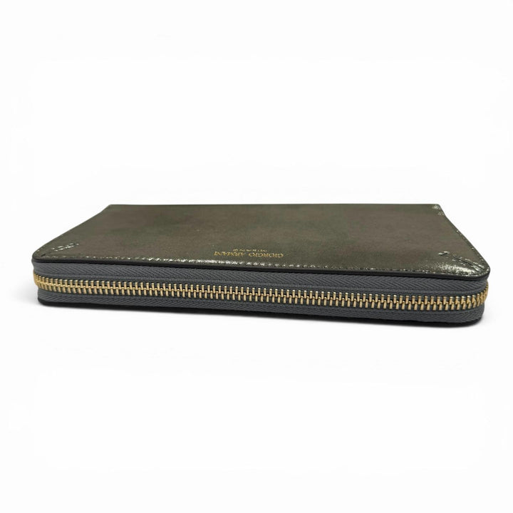 Pristine GIORGIO ARMANI model Prima Zip Around Long Wallet, Palmerato Leather