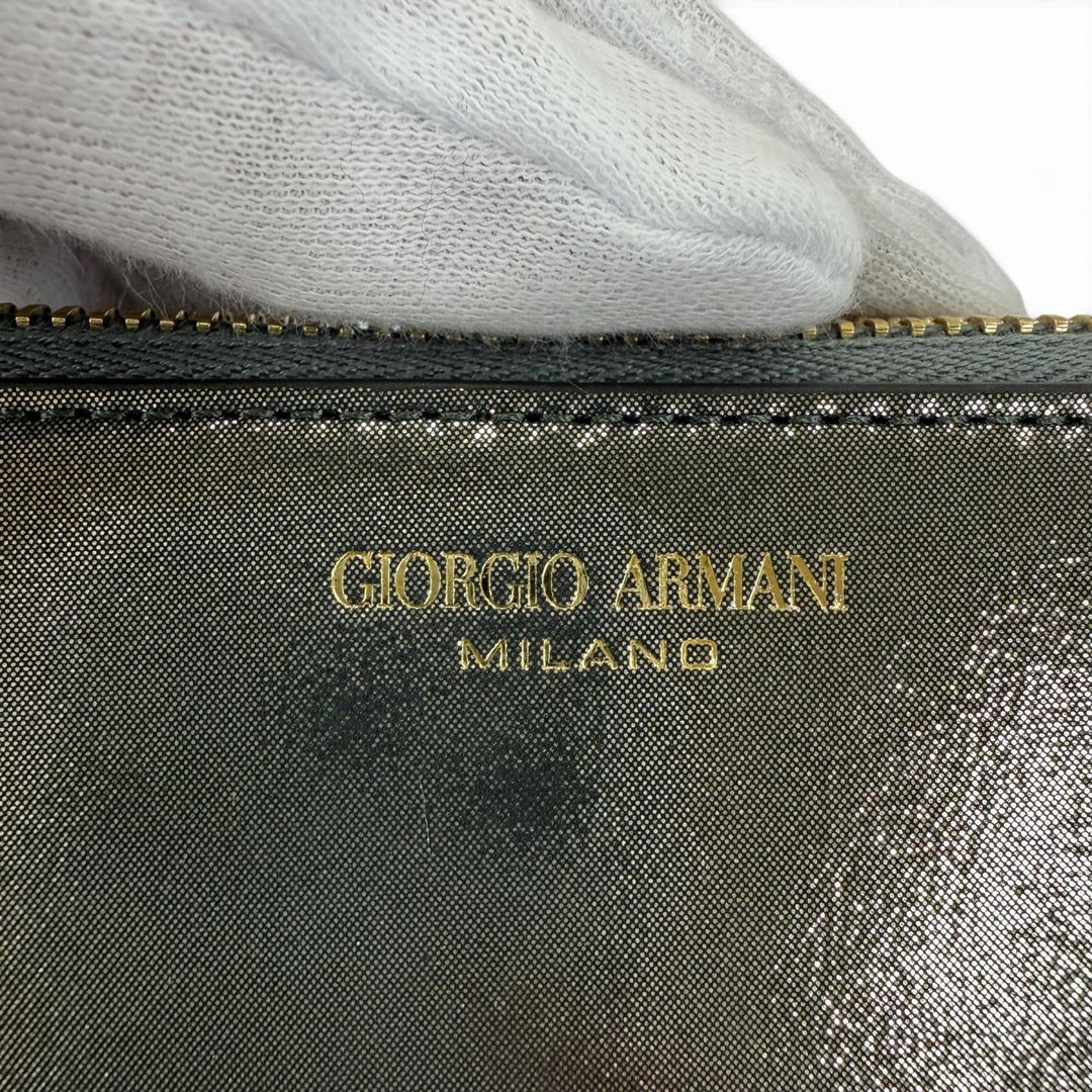 Pristine GIORGIO ARMANI model Prima Zip Around Long Wallet, Palmerato Leather