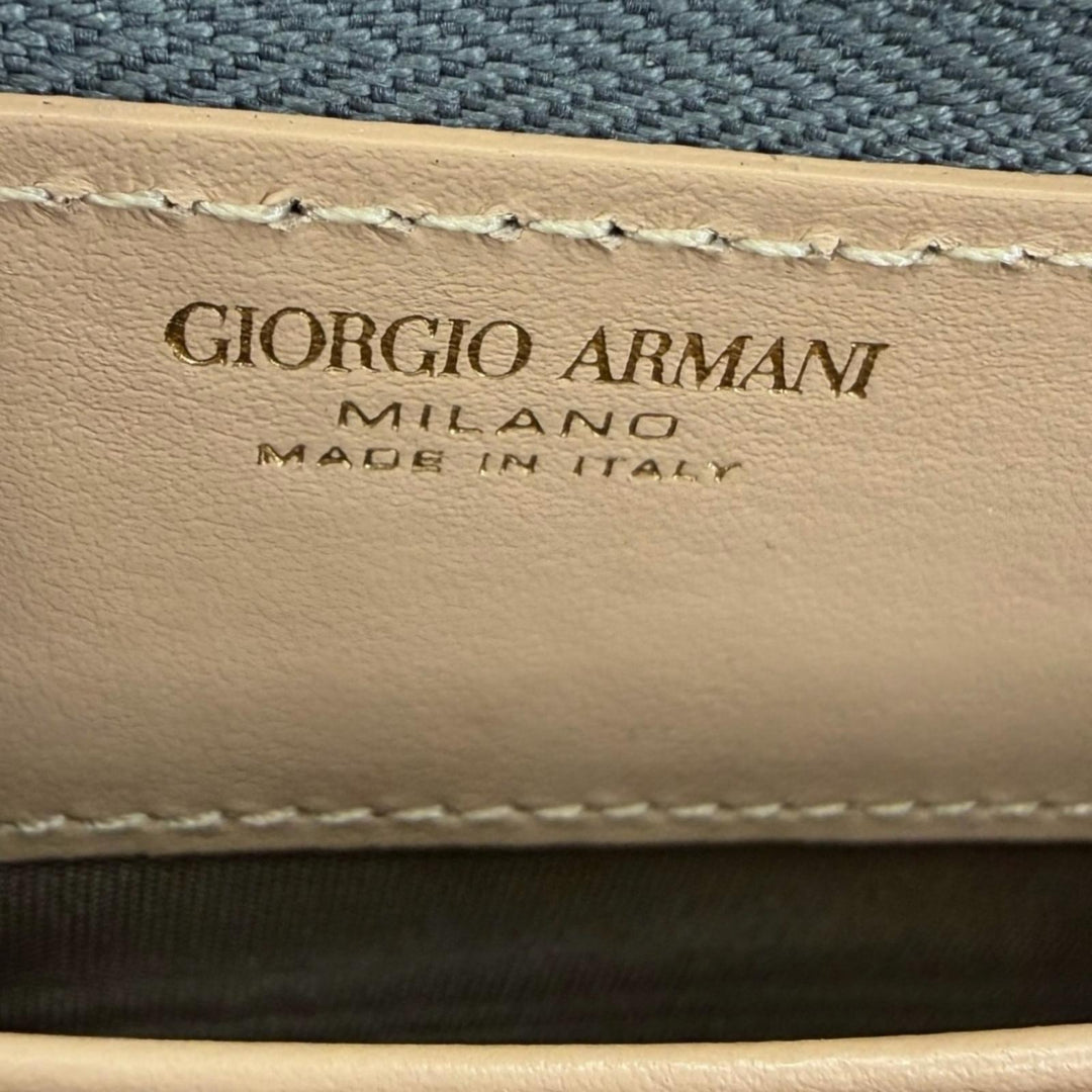 Pristine GIORGIO ARMANI model Prima Zip Around Long Wallet, Palmerato Leather