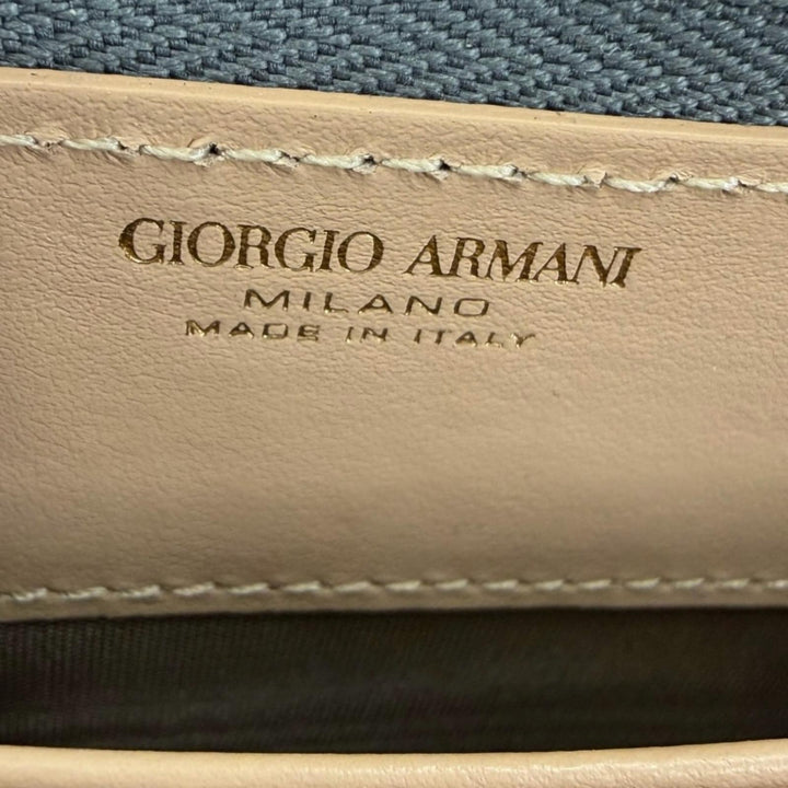 Pristine GIORGIO ARMANI model Prima Zip Around Long Wallet, Palmerato Leather