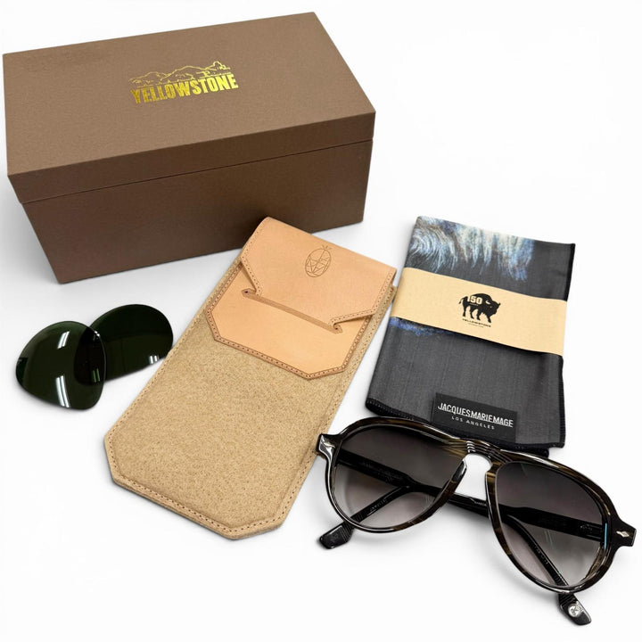 Great JACQUESMARIEMAGE YELLOWSTONE FOREVER sunglasses Ⅴ DRUID Clear brown