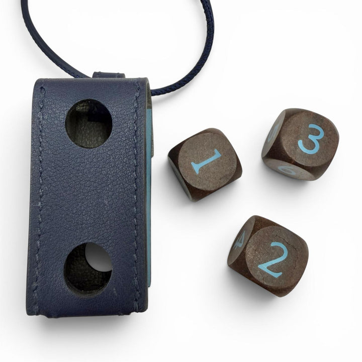 Pristine HERMES Necklace Coup de Des leather Women