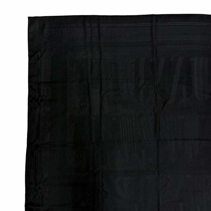 Pristine HERMES scarf J.METZ Les Sangles Suspender Belt black cashmere Women