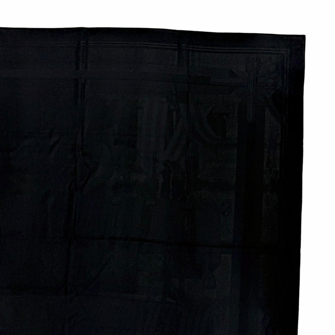 Pristine HERMES scarf J.METZ Les Sangles Suspender Belt black cashmere Women