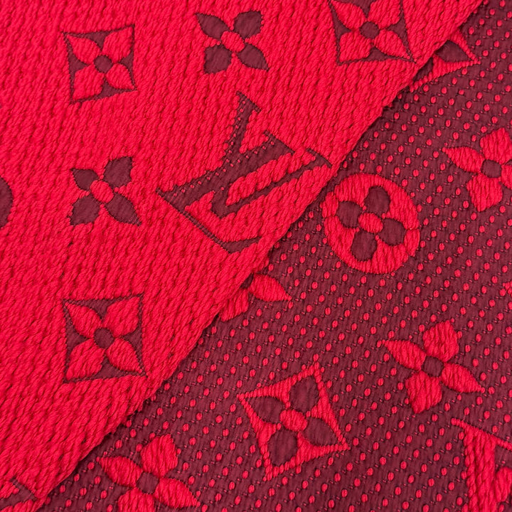 Great LOUIS VUITTON Scarf Escalp Logo Mania Monogram fringe wool Women M72432