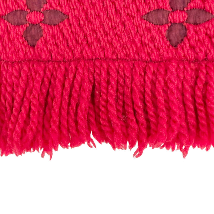 Great LOUIS VUITTON Scarf Escalp Logo Mania Monogram fringe wool Women M72432
