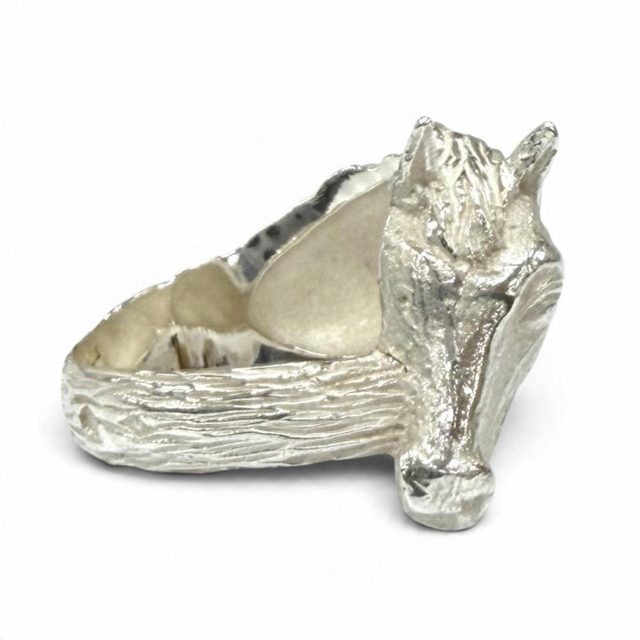 Excellent HERMES Ring ring Cheval Horse Silver 925 Women