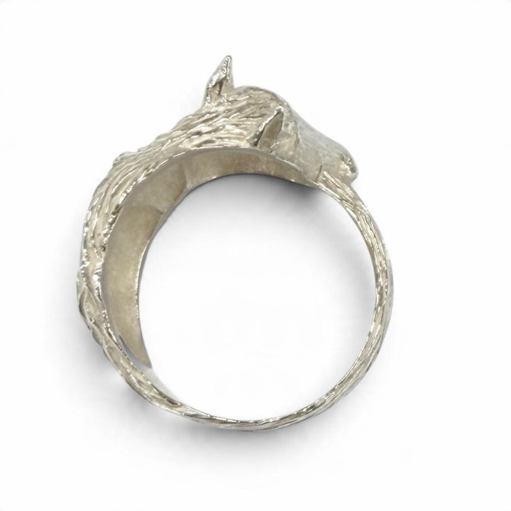 Excellent HERMES Ring ring Cheval Horse Silver 925 Women