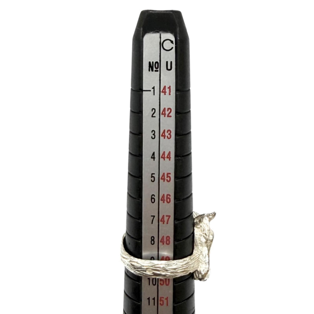 Excellent HERMES Ring ring Cheval Horse Silver 925 Women